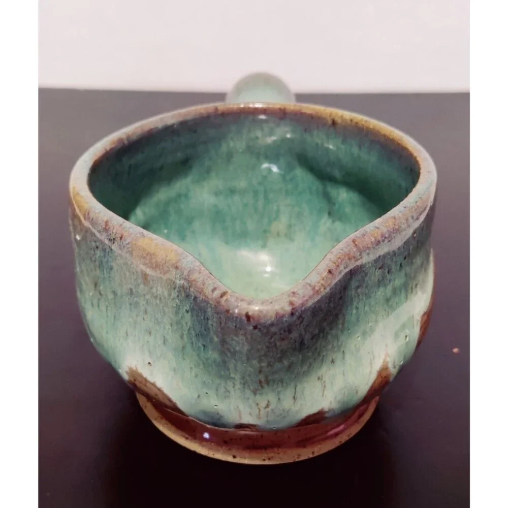 NC Art Studio Pottery Soup,Sauce Bowl Handmade 2006 Glazed Signed Pattie